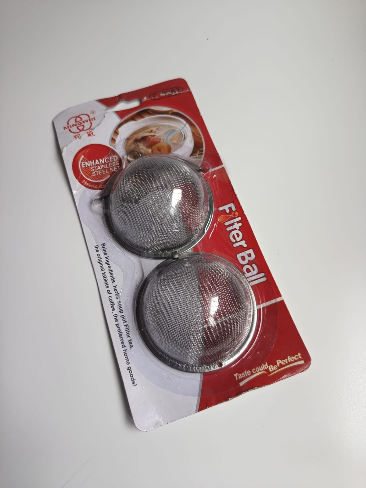 Infusor de té hebras - esfera con cadenita