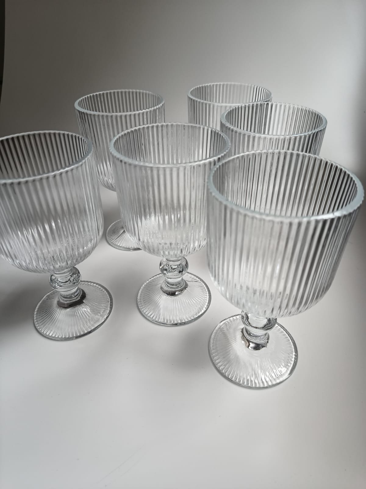 Set x 6 copas de vidrio tornasoladas 370 cc